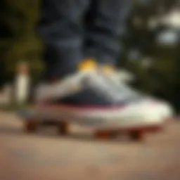 Classic All Star Converse Chuck Taylor sneakers on a skateboard