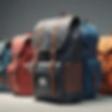 Various Herschel backpack models displayed together