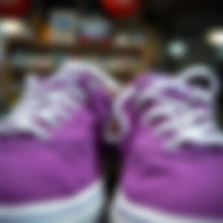 Quality Craftsmanship of Vans Shoes Close-up of Vans shoes showcasing material quality and craftsmanship