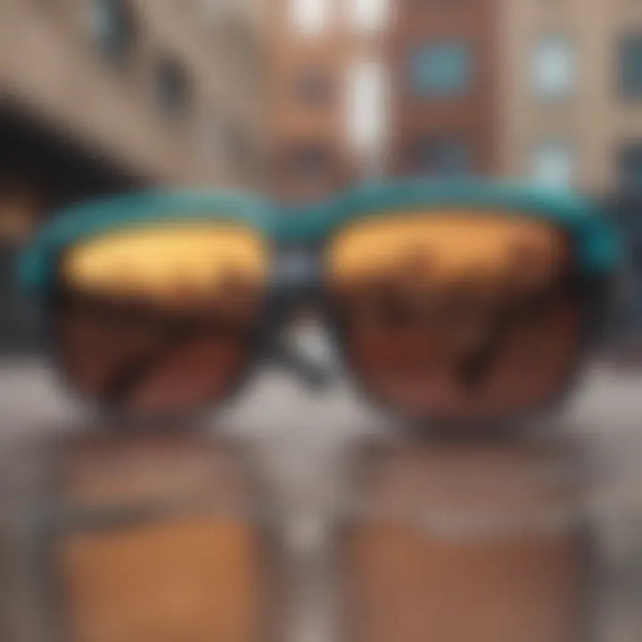 Close-up of heatwave sunglasses showcasing their design and features