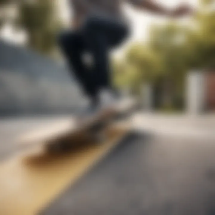 Skateboard enthusiast testing slides on a ramp