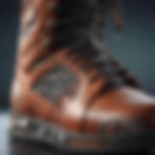 Close-up view of the Boa lacing system on ThirtyTwo STW Double Boa boots