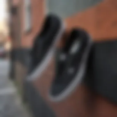 Vans Authentic Black on Black featured in a street fashion context