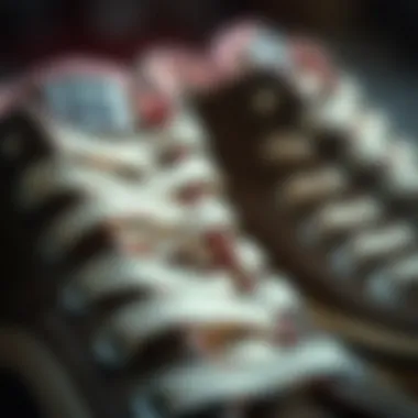 Detail of Vans Classic Hi material and texture