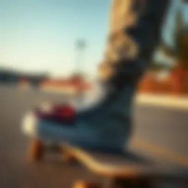 Vans Classic Hi worn during a skateboarding session