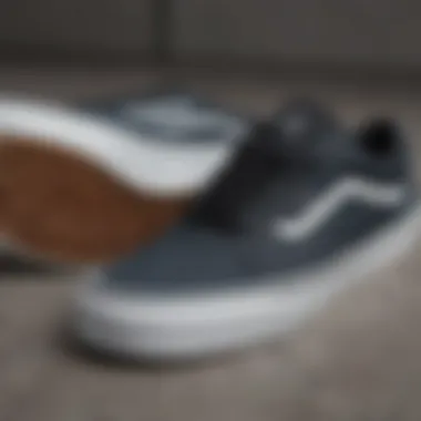 Detailed View of Vans Kyle Walker Pro Shoes Close-up of Vans Kyle Walker Pro shoes highlighting the unique design details