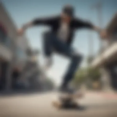 Skateboarding in Vans Kyle Walker Pro Shoes A skateboarder performing a trick while wearing Vans Kyle Walker Pro shoes