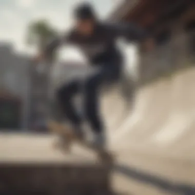 A skateboarder wearing Vans gear performing a trick