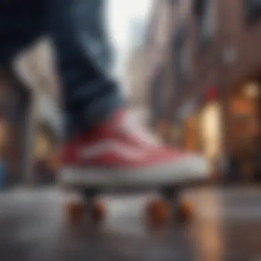 Stylish lifestyle image featuring the UltraRange Exo in an urban skate setting