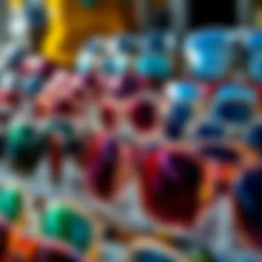 Variety of double gradient sunglasses on display