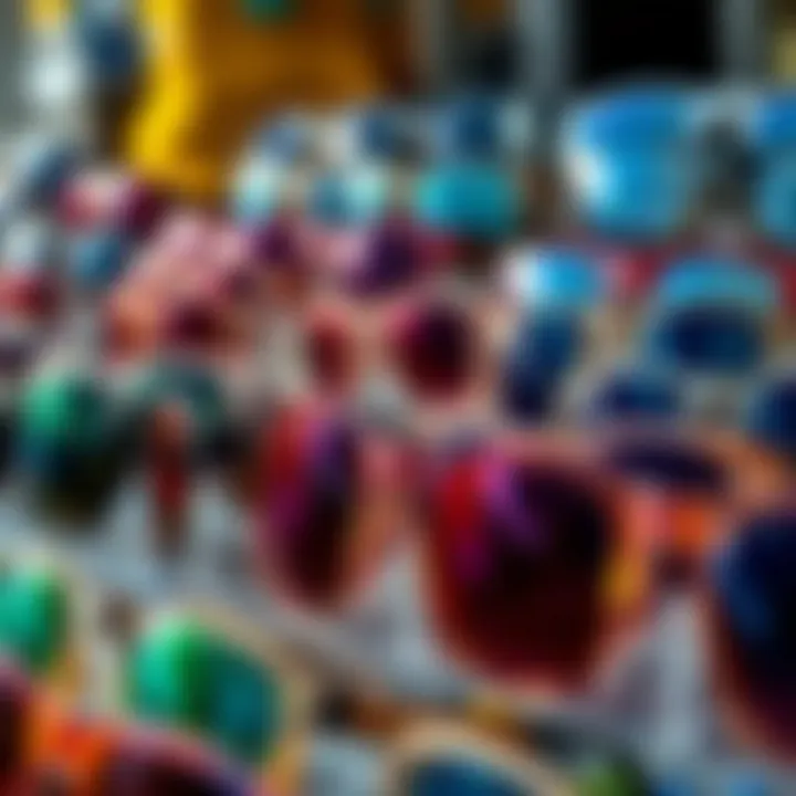 Variety of double gradient sunglasses on display