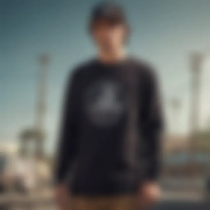 Sustainable materials used in Volcom long sleeve t-shirts